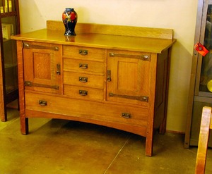 ORIGINAL L & J G STICKLEY STRAP HINGE SIDEBOARD BUFFET